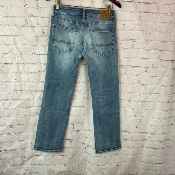 american eagle extreme flex mens jeans light wash sz 28x28" original boot - Picture 2 of 10